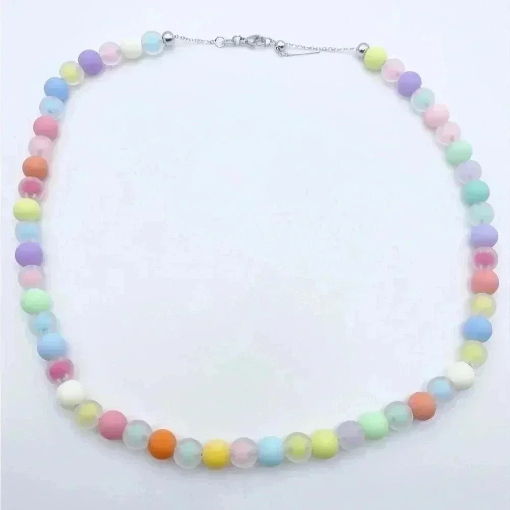 COLORFUL beaded necklace |Girl jewelry set | Dainty Necklace